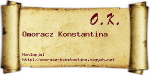 Omoracz Konstantina névjegykártya